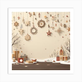 Christmas Background Art Print