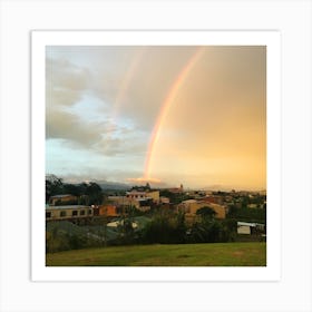 Rainbow in Costa Rica - Square Art Print