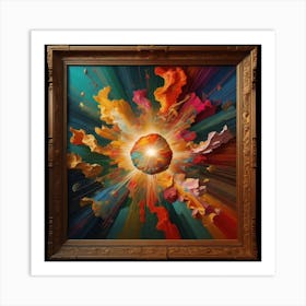 Color Explosion 1, an abstract AI art piece that bursts with vibrant hues and creates an uplifting atmosphere. Generated with AI, Art style_Rennaisance,CFG Scale_3.0, Ste Art Print