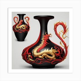 Chinese Dragon Vase Art Print