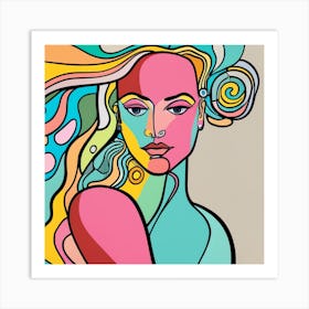Abstract Of A Woman 7 Art Print