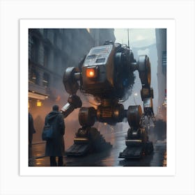 Futuristic Robot 43 Art Print