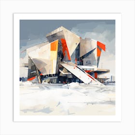 Abstract Of A Building Art Print