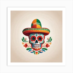 Day Of The Dead Skull 87 Art Print