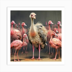 Ostriches 3 Art Print