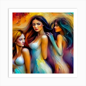 Three Women Art Print