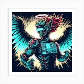 Cyborg Angel Art Print