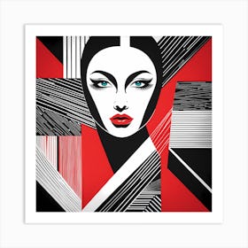 Abstract Woman vector art Art Print