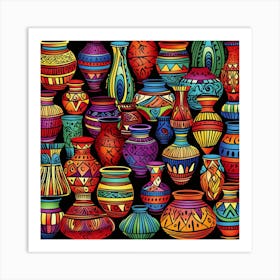 Colorful Vases 6 Art Print