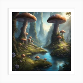 Mushroom Forest Art Print