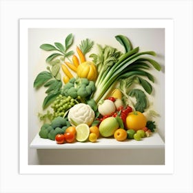 A wonderful assortment of fruits and vegetables 8 Art Print