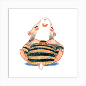 Hamster Boy Laughing Art Print