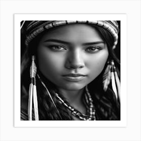 Native American Girl Art Print