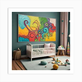 Abstract For Kids Room Art Print