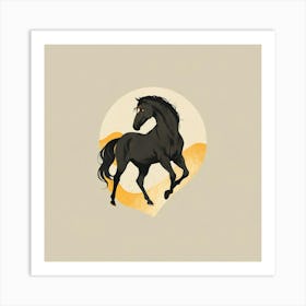 Black Horse 6 Art Print