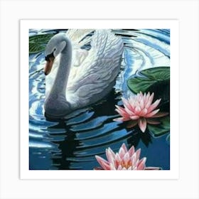 Swan Painting Art Print