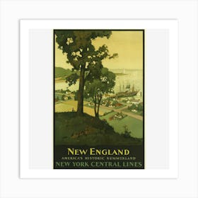 New England American Historic Towns Art Print