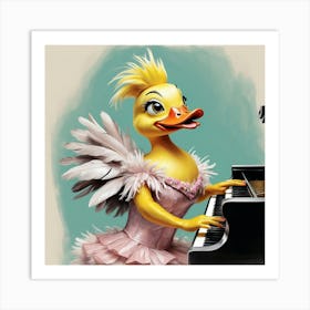 Ducky Piano 2 Art Print