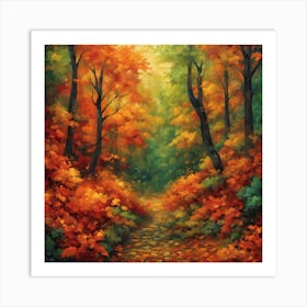 Autumn Path Art Print