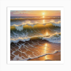 Sunset At The Beach 8 Art Print