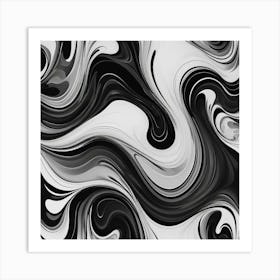 Black and White Abstract Art 208 Art Print