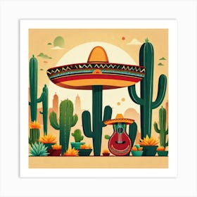 Mexican Cactus 55 Art Print