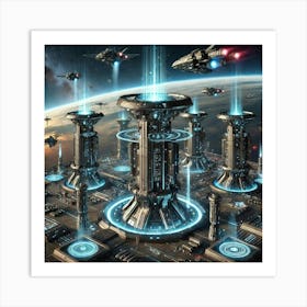 Advanced Aerial Defense Systems Scifi Art Print