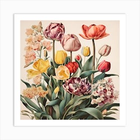 Tulips In A Vase Art Print