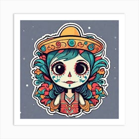 Mexico Sticker 2d Cute Fantasy Dreamy Vector Illustration 2d Flat Centered By Tim Burton Pr (53) 1 Art Print