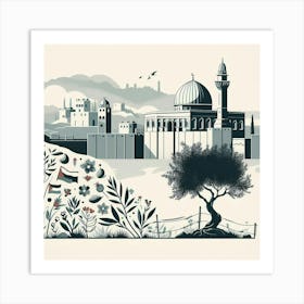 Jerusalem And Palestine Art Print