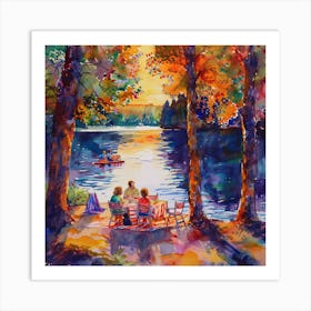 Sunset By The Lake 1 Art Print