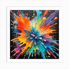 Colorful Explosion Art Print