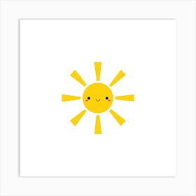 Cute sun printable art, smile sun print for Kids room, Sun poster, Kids playroom poster, Nursery sun wall art Downloadable file 7 Art Print