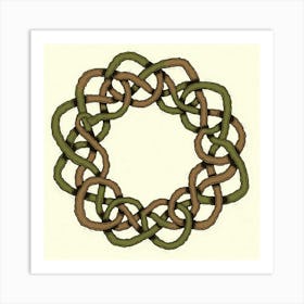 Flux Dev An Intricate Handdrawn Celtic Knot Design Featuring I 1 Art Print