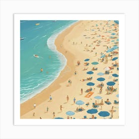 Day At The Beach 15 Art Print