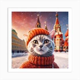 Cute Cat Takes A Selfie 3 Art Print