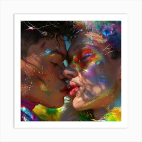 Rainbow Kiss Art Print