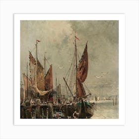 Ship Docked Art Print