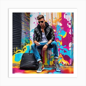 Graffiti Man 11 Art Print