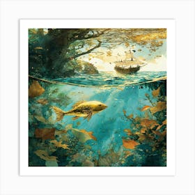 Ship In The Water Art Print