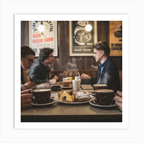 Cozy coffee shop vibes 1 Art Print