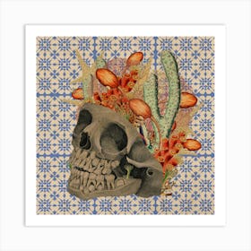 Coral Skull6 Art Print