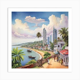 Sri Lankan City Art Print