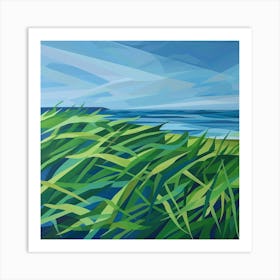 Grass On The Beach Art Print