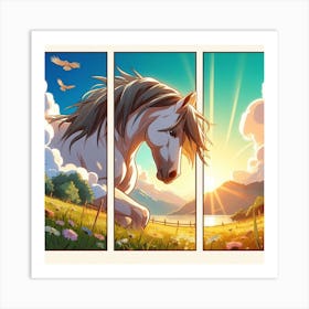 Horse In The Meadow 2 Art Print