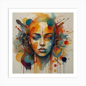 Woman'S Face Art Print