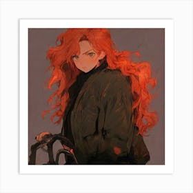 Red Haired Girl Art Print