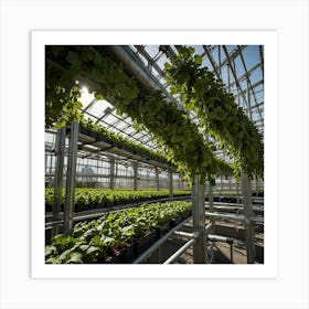 Greenhouse With Plants Art Print