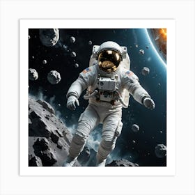 Astronaut Exploring the Space Art Print