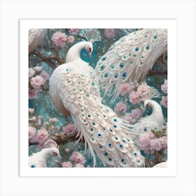 puissant pearlescent peacock Art Print